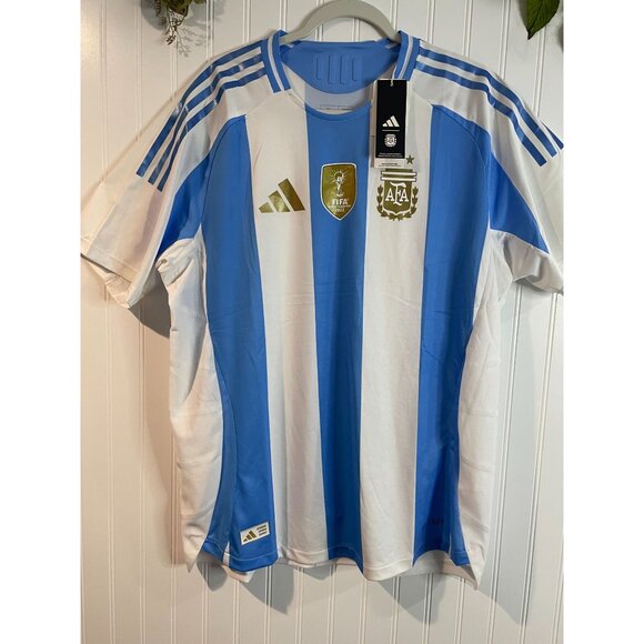Argentina National Team FIFA 2022 Blue &White Jersey Adidas Heat.Rdy Slim Fit XL - Picture 4 of 16